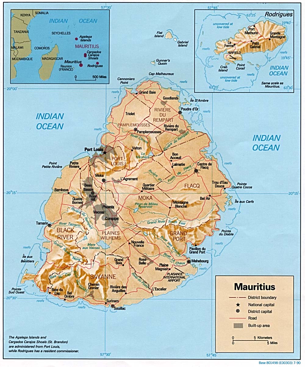 Mapa de Isla Mauricio